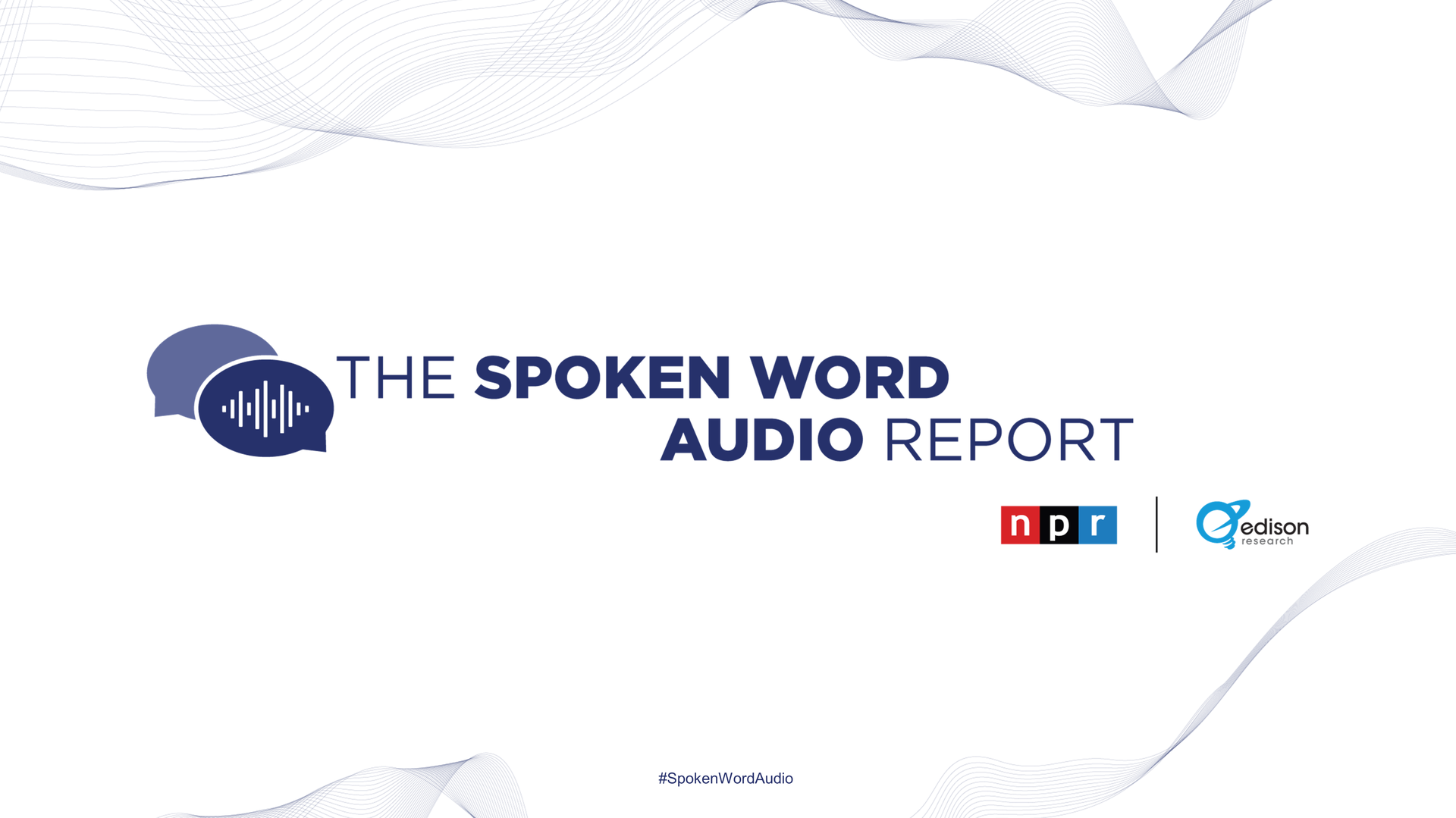 The Spoken Word Audio Report and NPR logo